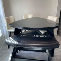 Breakfast Bar Table Set (Chairs & Bench Included)