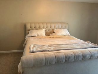 King Sleigh Bed + Mattress & Box Spring