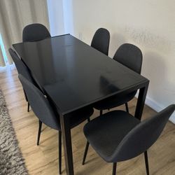 7 Pieces Dining Table Set 