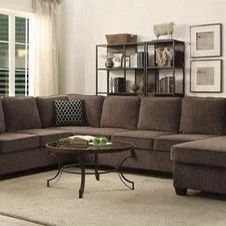 Brand New Brown Chenille Sectional with Storage