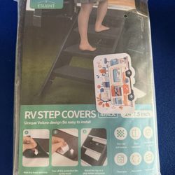 Paquete de 4 fundas para escalones de caravana, fundas para escaleras de caravana, alfombras para casa móvil,...