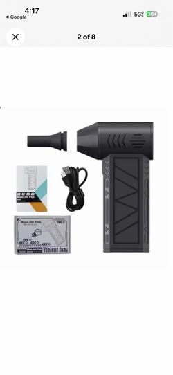 Mini Jet Turbo Fan Electric Blower Duster Cleaner W/battery LED LIGHT INCLUDED