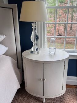 2 (two) Classics by Bassett Oval Nightstands - Oyster (Sku #2(contact info removed))