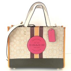 Coach bag Unique Quality Signature khaki(original Price Was $385