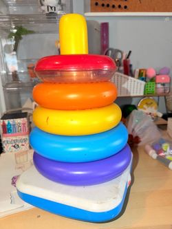 Large fisher price colorful circle toss game