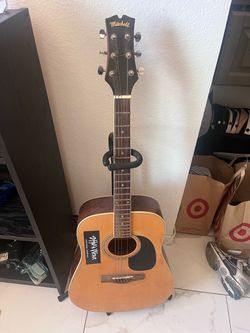 Mitchell guitar and stand