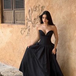 Marielle Corset Maxi Dress - Black