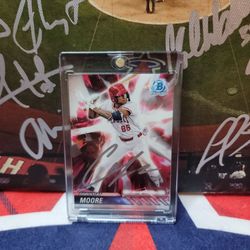 Angels Christian Moore Bowman Chrome Baseball Card