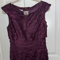 Short Sleeve Purple Formal Dress By London Times