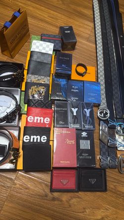 Designer belts, wallets, colognes and more products
