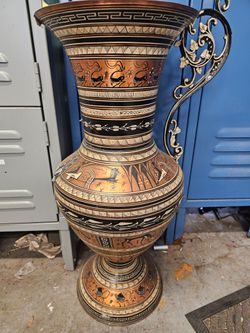 Handmade Vintage Greek Vase Copper