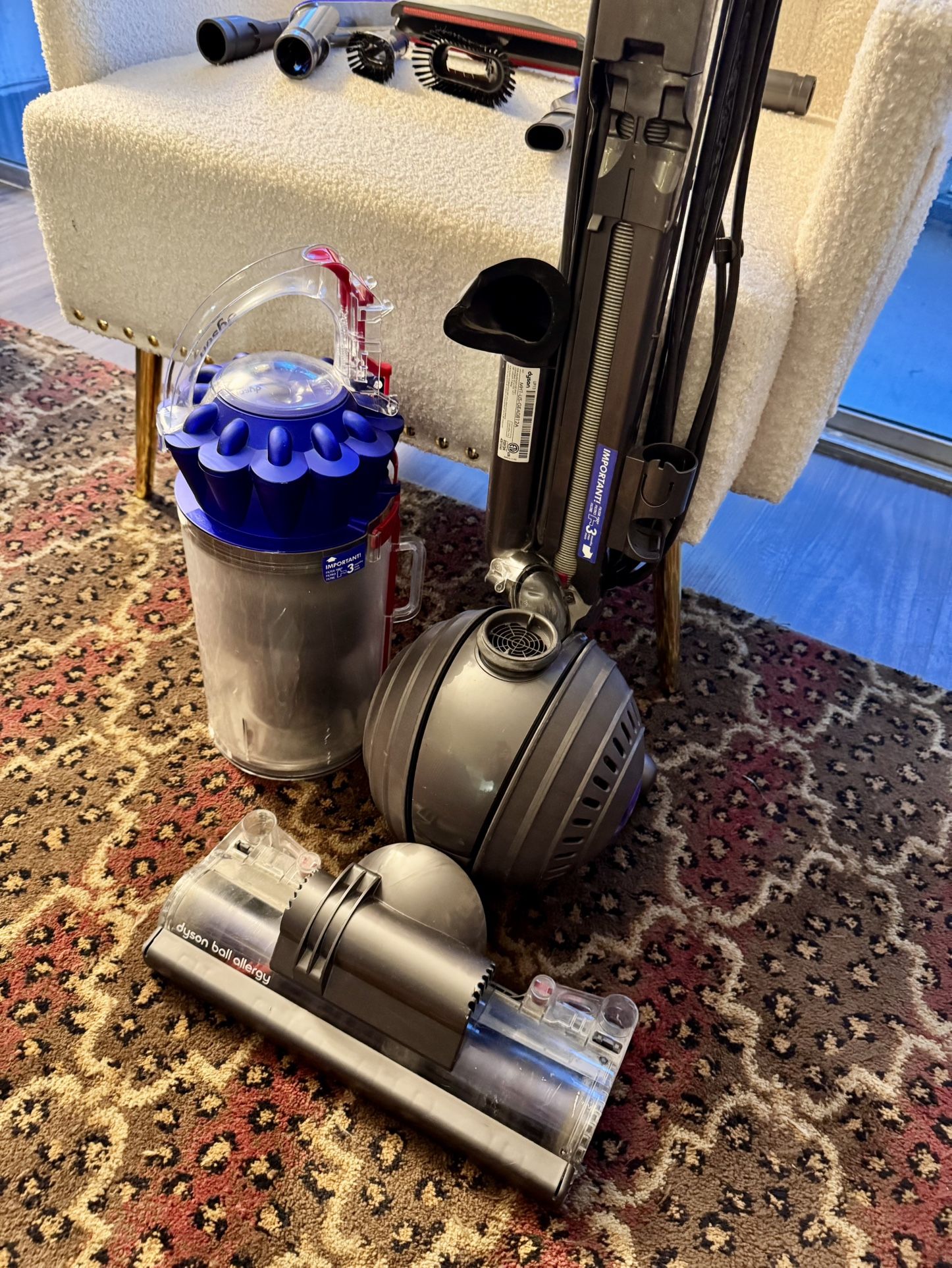 Dyson Big Ball Allergy Animal UP14 Purple Silver Upright Vacuum Cleaner & Accessories