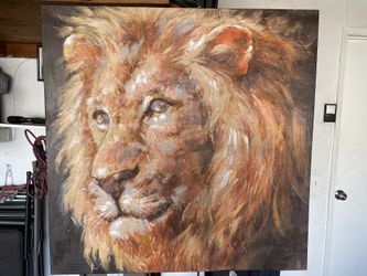 Large Lion Painting On Canvas , Beautiful Piece