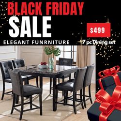 7 Pc Dining Table 