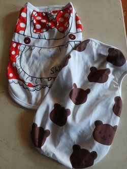 New 2 pull over t-shirt puppy dog outfits