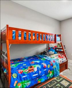 Wooden bunk bed
