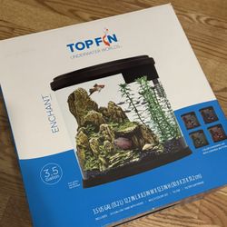 TOP FIN FISH TANK 3.5 GALLONS W/ACCESSORIES 