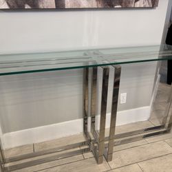 Riga Clear Console Table