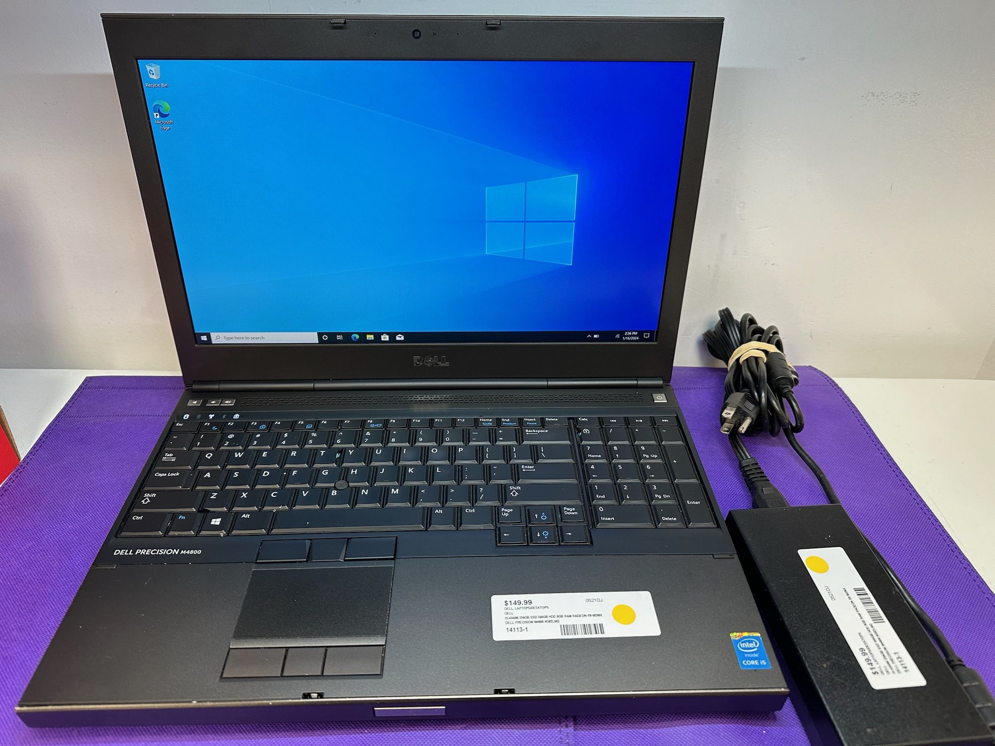 Dell PRECISION M4800 Intel Core i7 4th Gen 8GB 500GB HDD