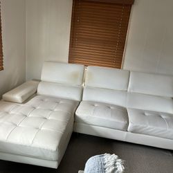 Couch White Synthetic Leather 