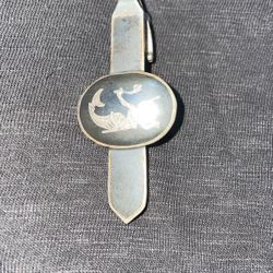 Siam Sterling Silver Tie Clip 