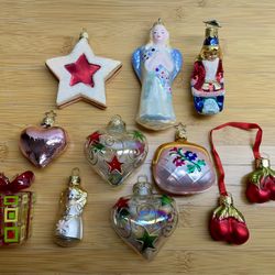 Vintage Hand blown Glass Ornaments