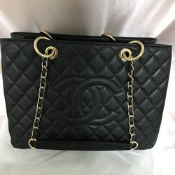 Vintage Chanel Shopping Tote Handbag