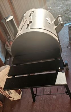 barrel charcoal grill+charcoal+wood chucks+fire starter