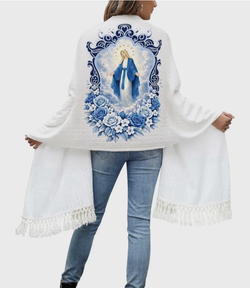 Our Lady of Guadalupe Shawl for Women Virgen de Guadalupe Rebozo Scarf