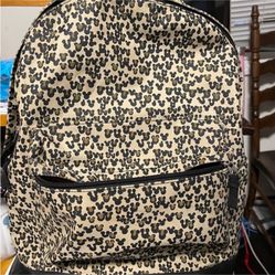 DISNEY PARKS MICKEY Logo LEOPARD Backpack