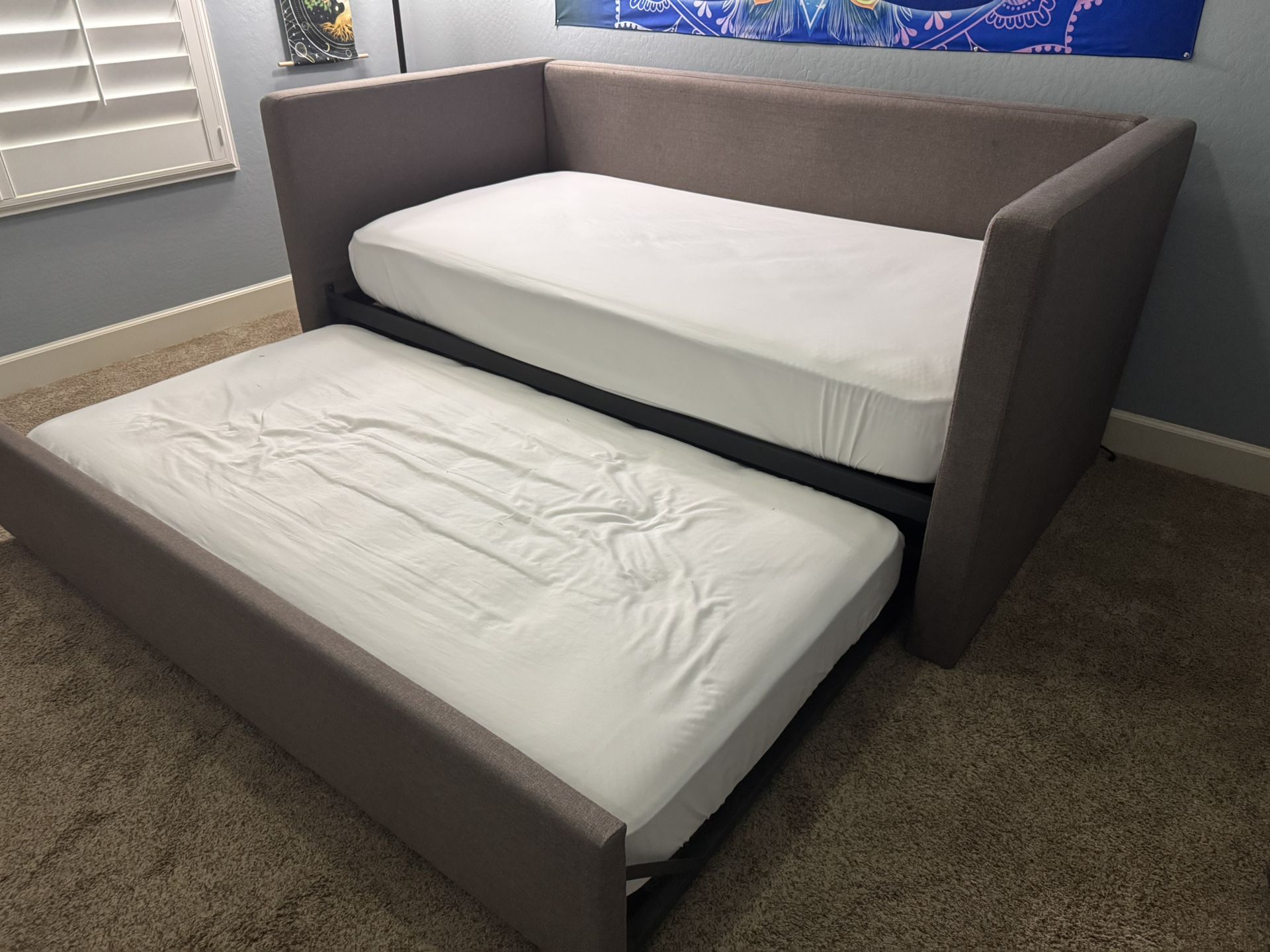 Twin Pullout Bed Under Twin Bed.