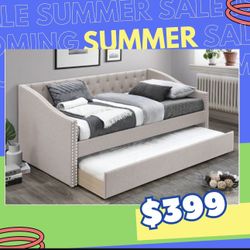 Brand New In Box Day Bed W/ Slats  + Trundle  And 2 Mattresses. Pick Up  In Long Beach