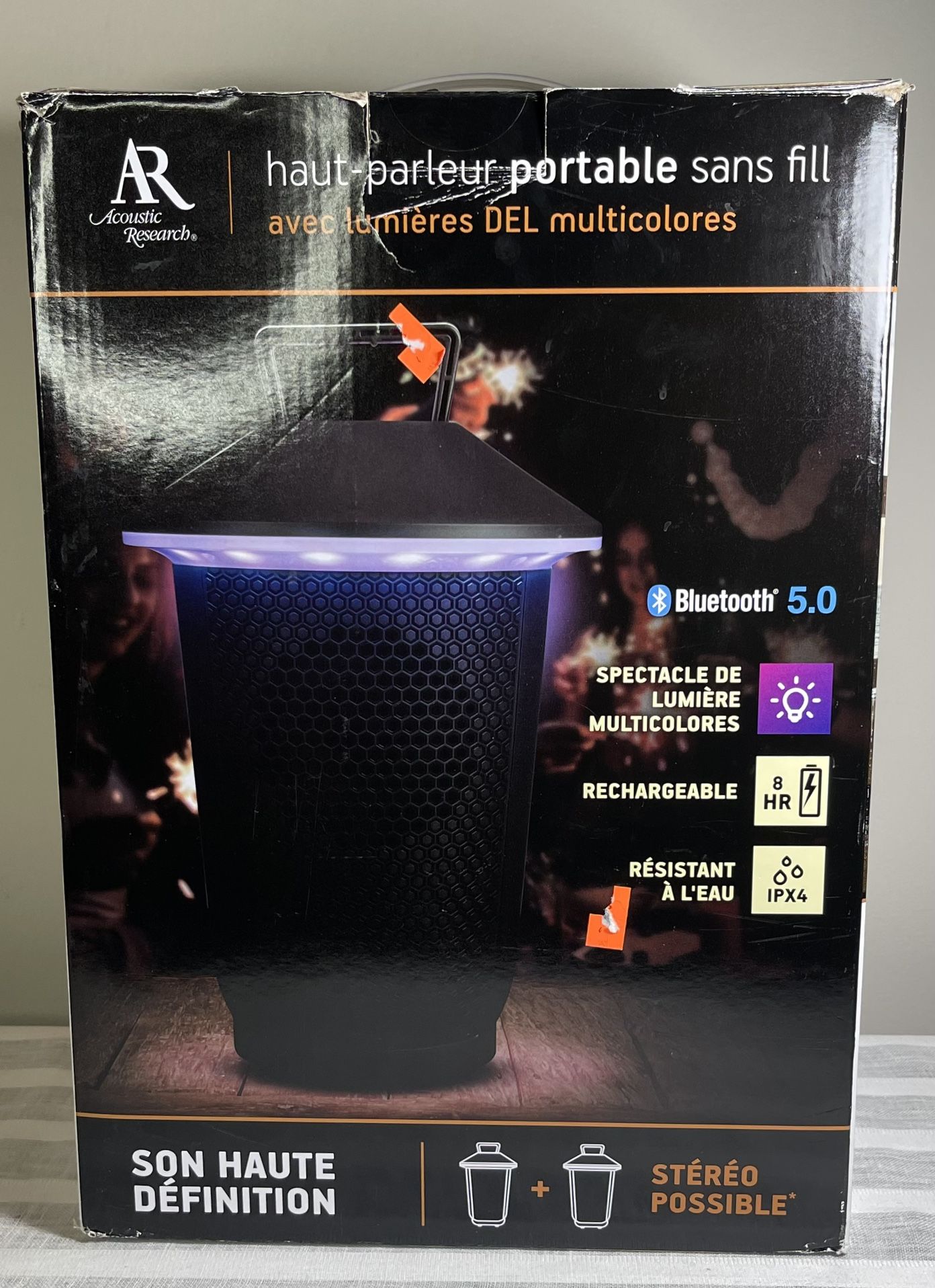 Portable Rechargeable Bluetooth Wireless Speaker W/multi Color LED Lights