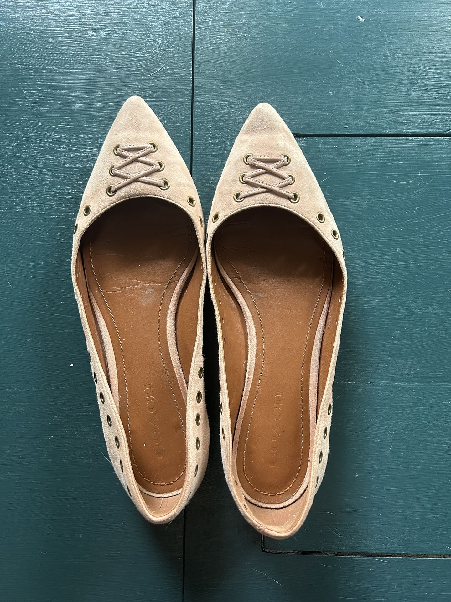 Coach Pink flats Size 8.5