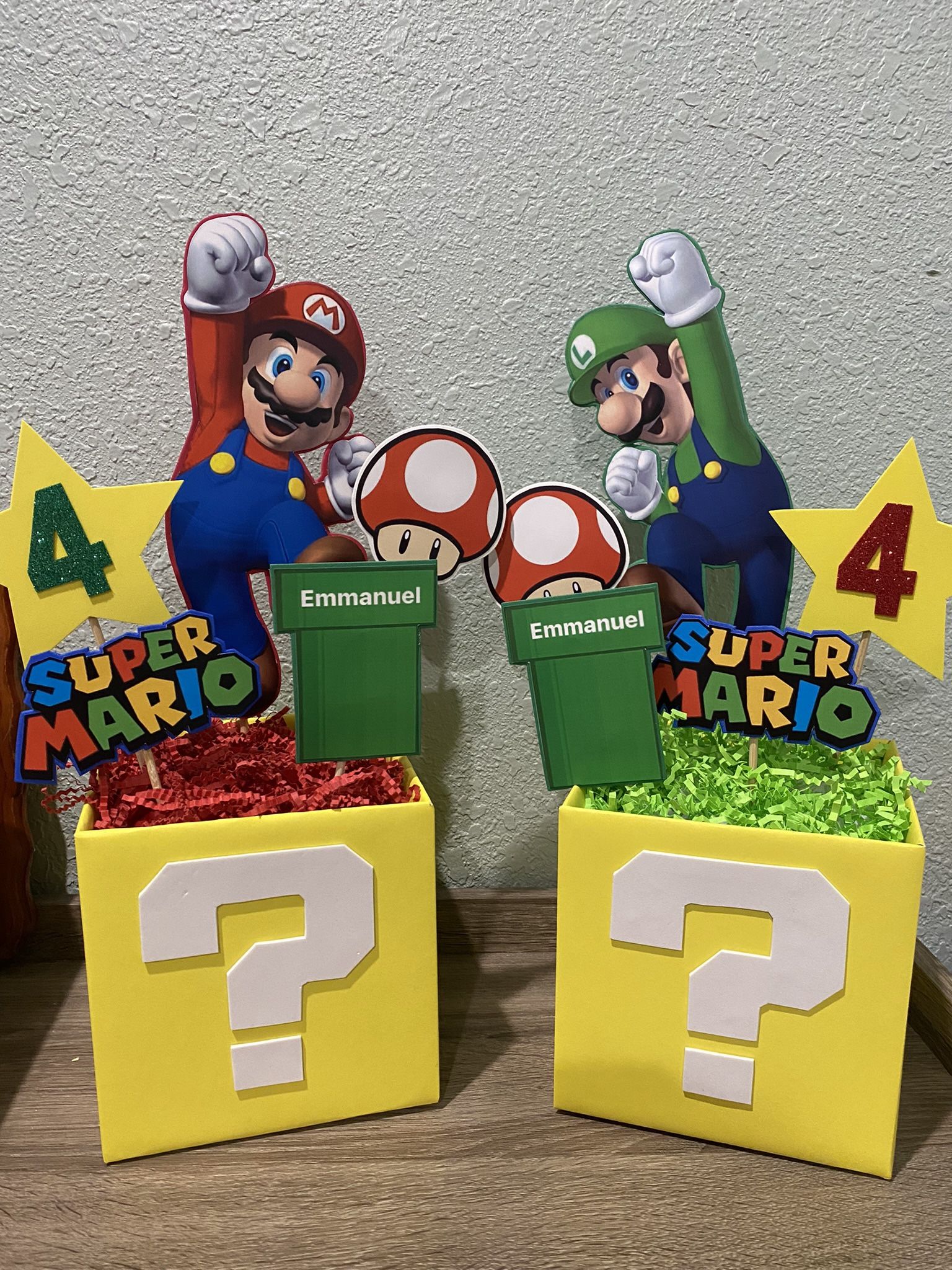Mario Brothers Party Centerpieces
