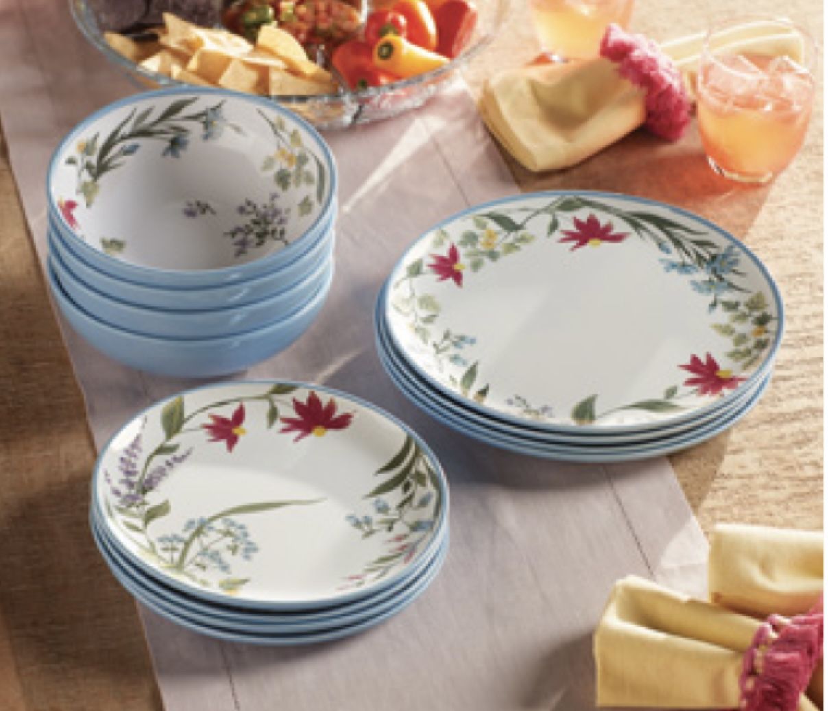 Vajilla De 12-piezas De Melamina De Princess House