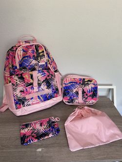 NEW 4 Piece Backpack Lunchbag Pencil Case And Gym Bag 