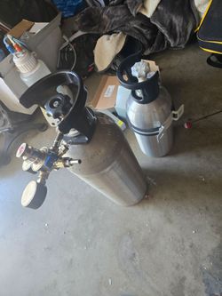 Two CO2 cylinders
