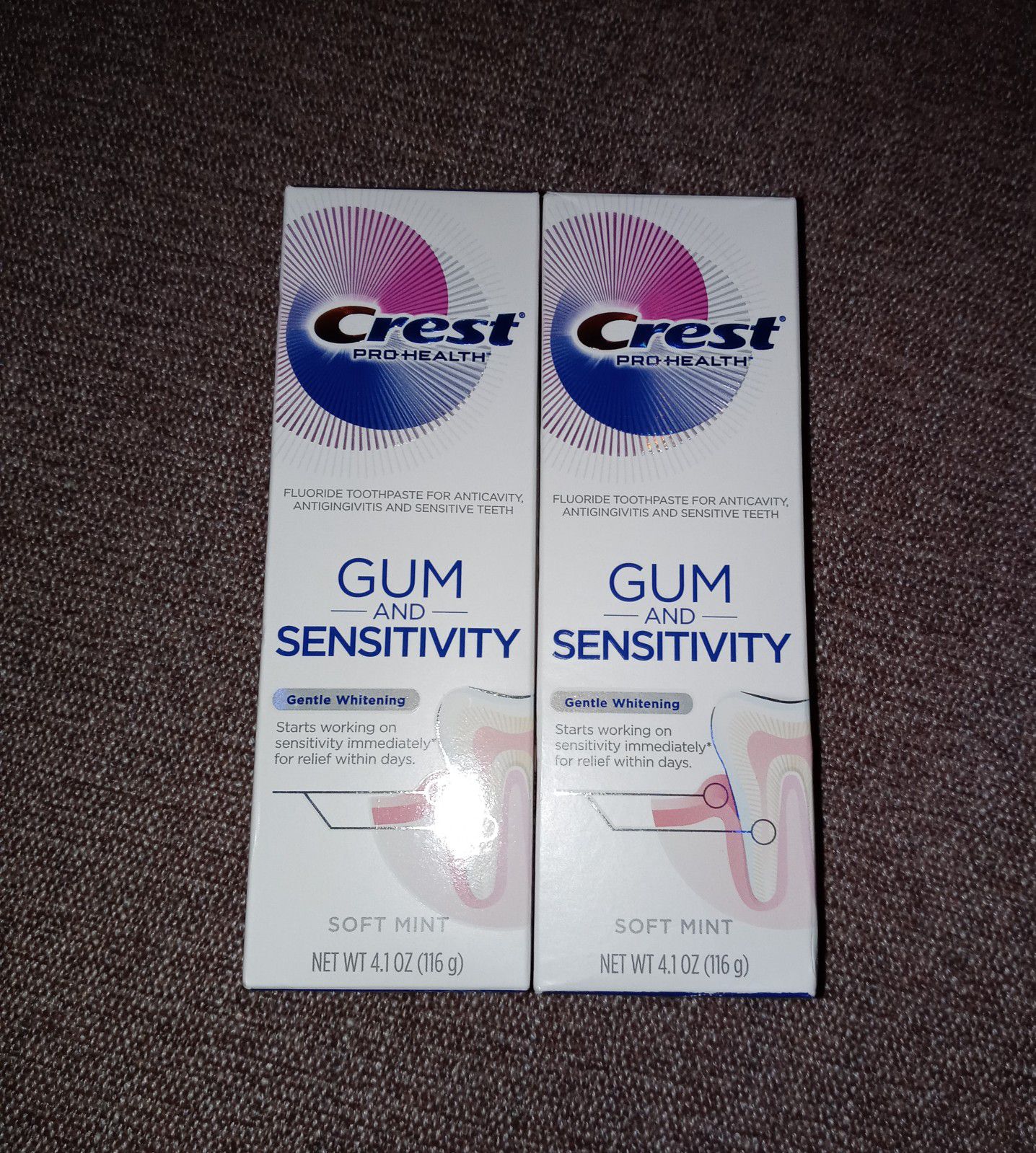 2 Crest Pro Health Gum and Sensitivity Toothpaste