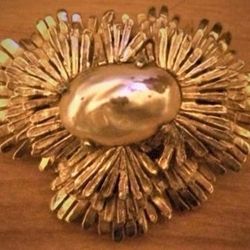 Vintage Signed Benedikt NY Heart Brooch