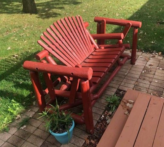 WOOD BENCH GLIDER