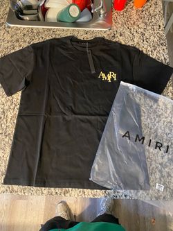 AMIRI Black Champagne Glass Graphic Logo Tee