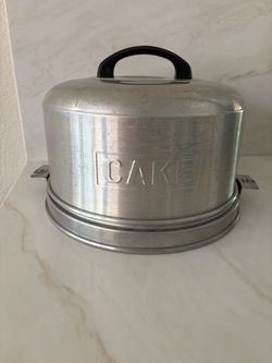 Vintage Aluminum Kromex Cake Plate & cover