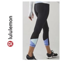 Lululemon Pace Rival 22” in Tranquil Blue Multi/ green/black