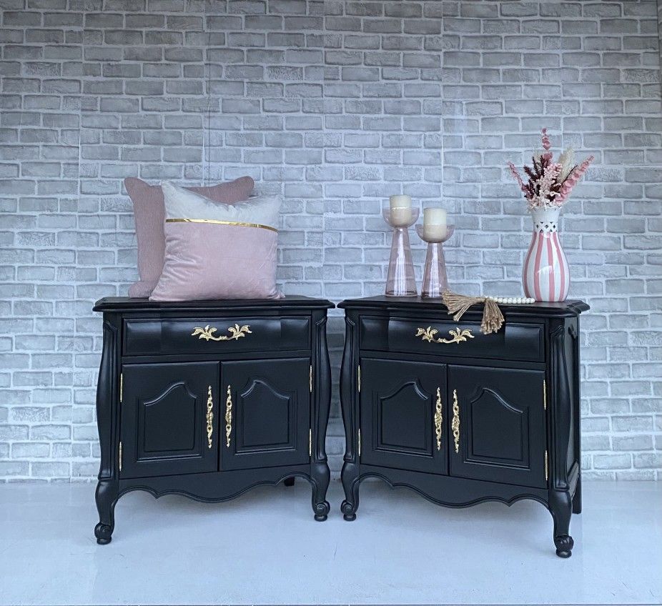 French Provincial Nightstands- Nightstand Set - Night Stands - Night Tables - End Tables - Dresser