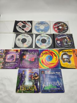 Lot Of (10) PlayStation 1, 2 Demo Discs & (2) Sega Saturn Demo Disc Cheap!