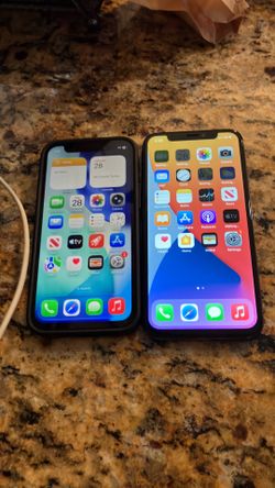 iPhone 12 mini and X