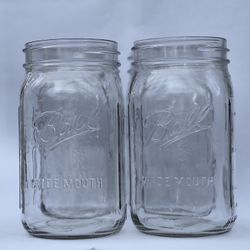 Ball Glass Mason Jars (10 Pack) - Assorted Sizes, Lids Not Included