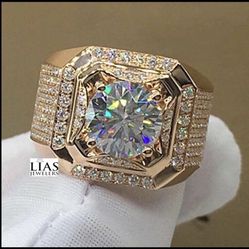 New 18k Rose Gold Men Wedding Ring 