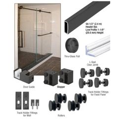 Serenity KIT For Sluding Glass Doors Matte Black